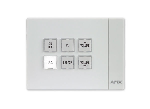 Billede af AMX MCP 106P WH | Massio 6 Button Ethernet ControlPad Portrait White    1 gang
