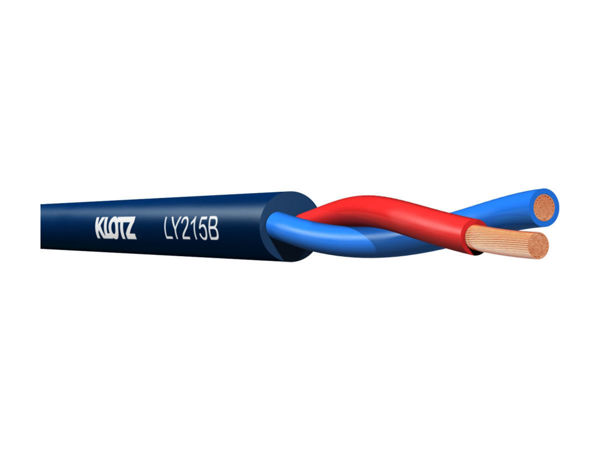 Billede af Klotz LY215B | Højttalerkabel, fleksibel 2x1,5mm2, blå, 100 meter
