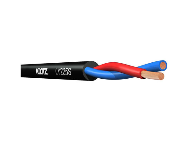 Billede af Klotz LY225S | højttalerkabel for installation, 2x2,5mm², sort, PVC, 100 meter